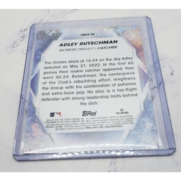 2023 Topps Series 1 Stars Of MLB #SMLB-22 Adley Rutschman Baltimore Orioles - Picture 4 of 4